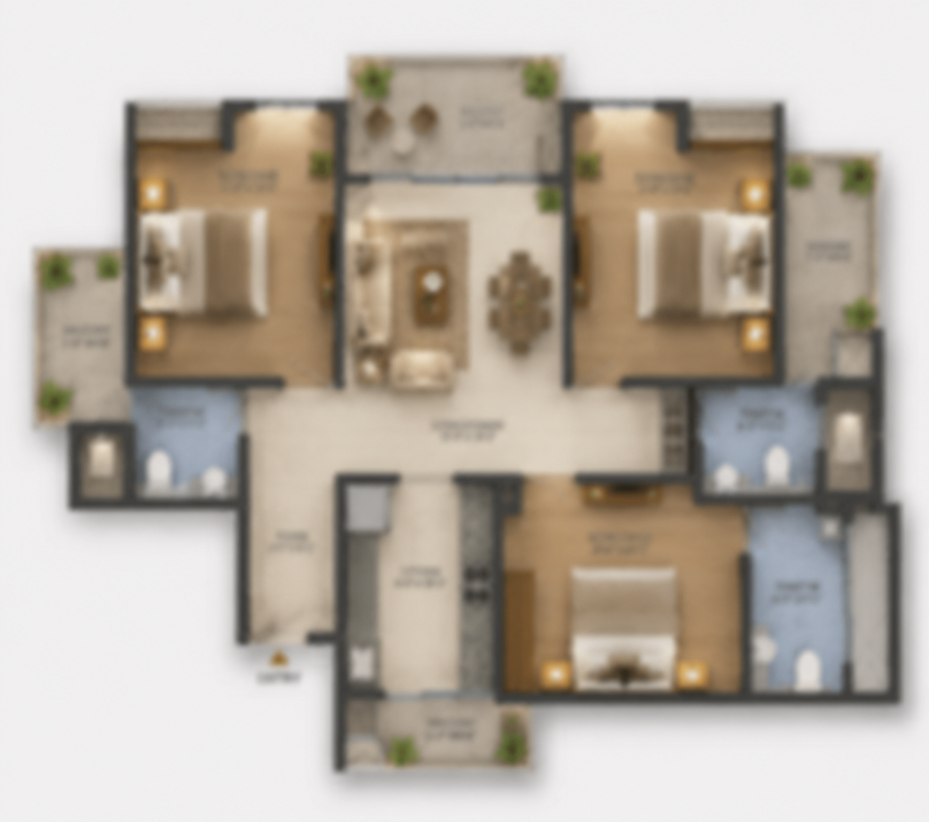 3 BHK apartments at Godrej Crown Residences Greater Noida